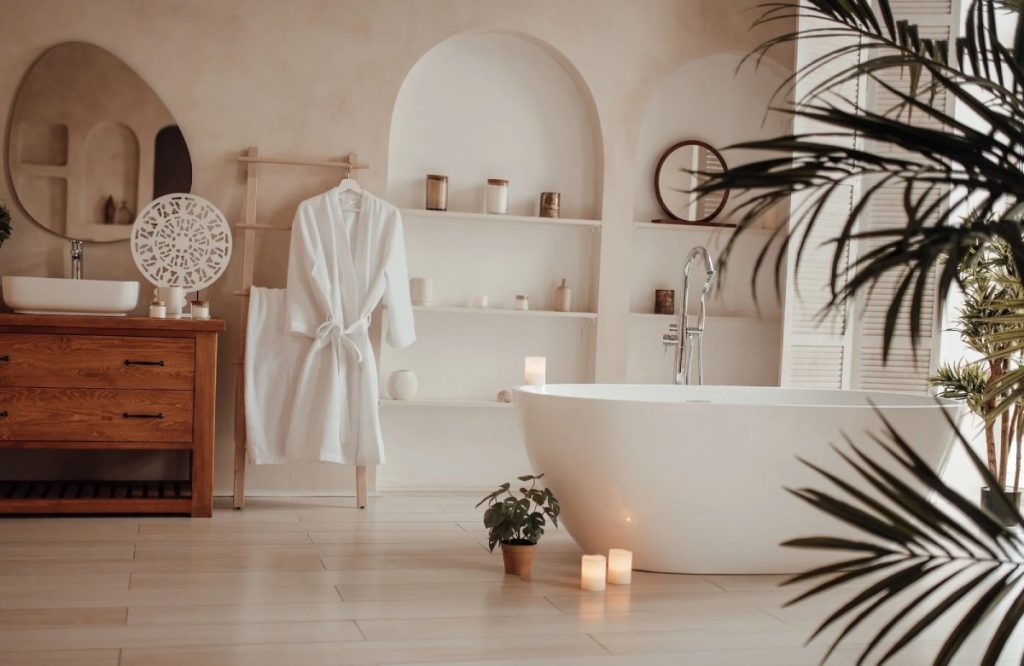 Spa-inspired bathroom makeovers designed to refresh your space with luxury, comfort, and a touch of tranquility at home.
